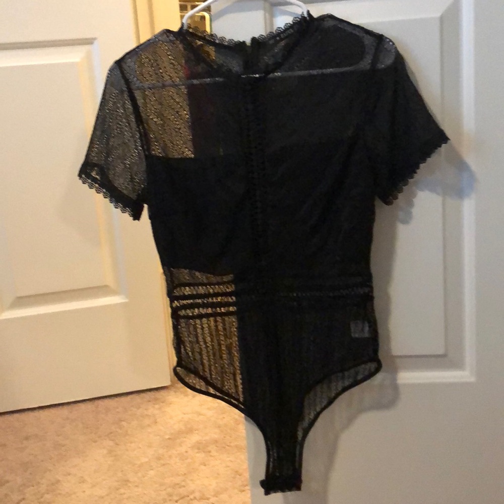 Black lace body suit NWOT